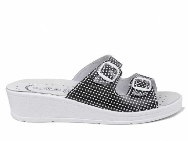 Klapki damskie medyczne Sanital Flex 715/I skórzane antypoślizgowe