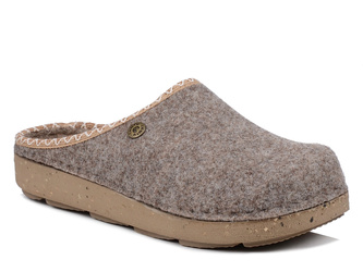 Ciepłe kapcie damskie filcowe pantofle domowe zakryte Inblu ED-31 beżowe