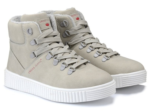 Buty damskie młodzieżowe zimowe ocieplane Cross Jeans EE2R4104 za kostkę