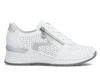 Sneakersy damskie białe Rieker N4340-80 półbuty skórzane na koturnie