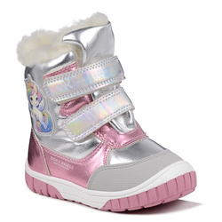 Śniegowce dziecięce dziewczęce Wojtyłko 26116 ocieplane wełną na rzepy