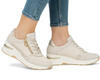 Sneakersy damskie beżowe Rieker N9301-60 półbuty skórzane na zamek