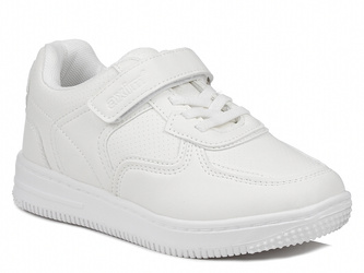 Buty dziecięce sportowe całe białe Wojtyłko 25409B lekkie na rzepy