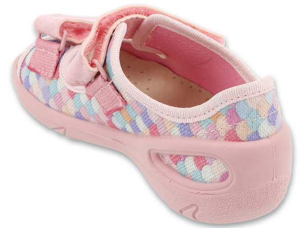 Kapcie dziecięce Befado 063X033 sandałki dziewczęce przedszkolne na rzep