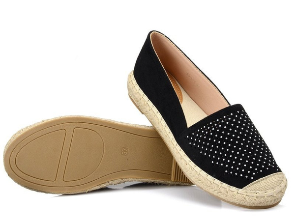 Espadryle damskie S.Barski RS-C74 czarne