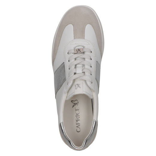 Buty damskie sneakersy sportowe białe Caprice 23705 skóra sznurowane