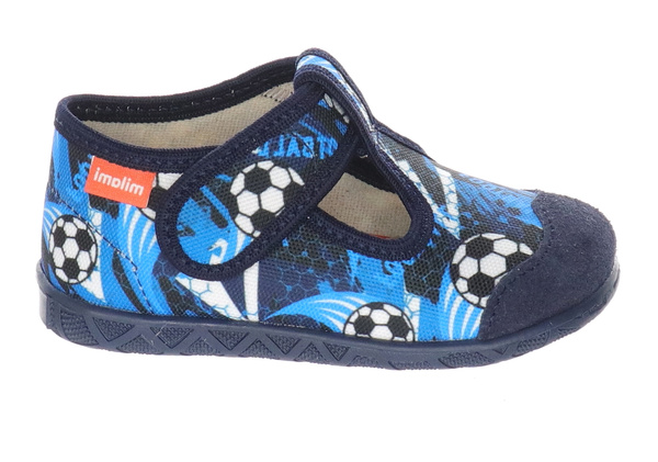 Kapcie chłopięce do przedszkola szerokie profilowane na rzep Milami 112