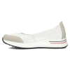Baleriny damskie skórzane białe na niskiej platformie Filippo DP6134/26