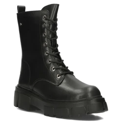 Buty zimowe damskie workery ocieplane skórzane czarne Filippo DBT4759/25