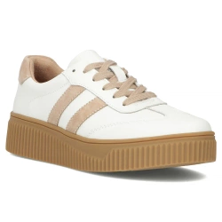 Sneakersy damskie białe na platformie skórzane Filippo DP6776/25