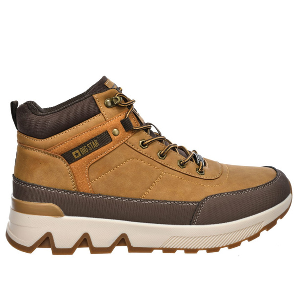 Buty męskie zimowe sportowe wysokie Big Star SS174251 brązowe za kostkę