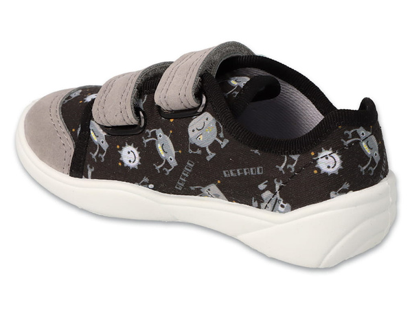 Trampki dziecięce czarne Befado 907P163 chłopięce kapcie na rzepy