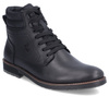 Buty męskie zimowe Rieker F4544-00 trzewiki ocieplane skórzane czarne 