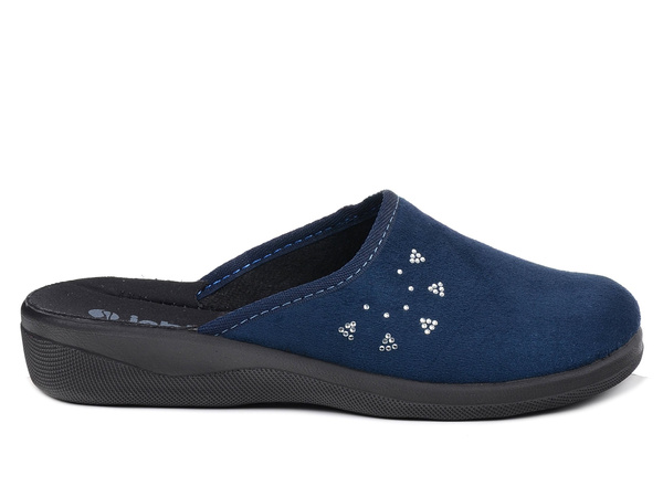 Kapcie damskie granatowe Inblu CU-9H pantofle domowe zakryte palce