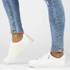 Sneakersy damskie białe Filippo DP6808/25 półbuty sznurowane skórzane	