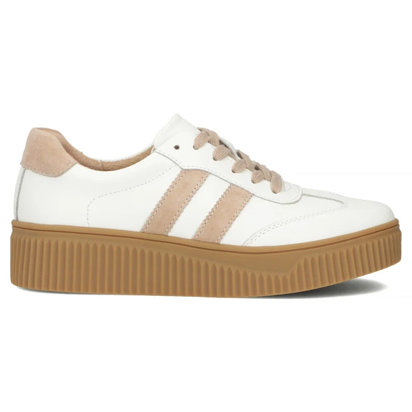 Sneakersy damskie białe na platformie skórzane Filippo DP6776/25 