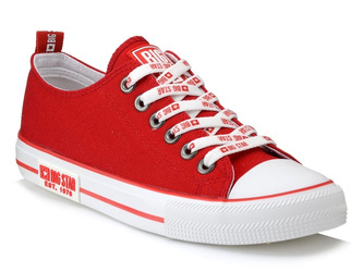 Trampki damskie klasyczne niskie Big Star KK274104 czerwone sznurowane