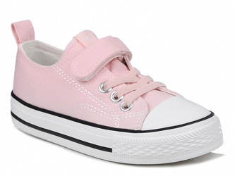 Trampki dziecięce różowe News 8100 tenisówki tekstylne niskie na rzep