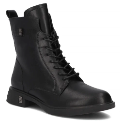 Buty damskie ocieplane jesienne trzewiki Filippo DBT7201 skórzane