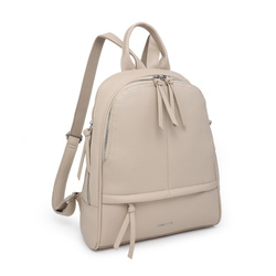 Plecak damski miejski beżowy klasyczny mały Luigisanto HS6900