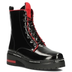 Botki workery damskie czarne Filippo DBT3108/25 ocieplane skórzane