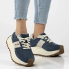 Sneakersy damskie niebieskie Filippo DP6785 buty na platformie skórzane