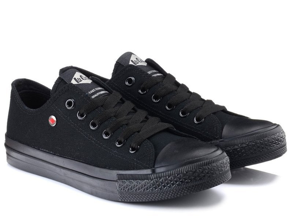 TRAMPKI LEE COOPER 044 CZARNE DAMSKIE NISKIE