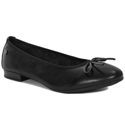 Baleriny damskie czarne Maciejka P6800 baletki skórzane miękkie wygodne