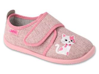 Kapcie barefoot dziewczęce Befado 902X041 dziecięce do przedszkola  rzep