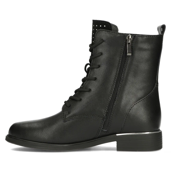 Buty zimowe ocieplane botki damskie skórzane czarne Filippo DBT4747/25