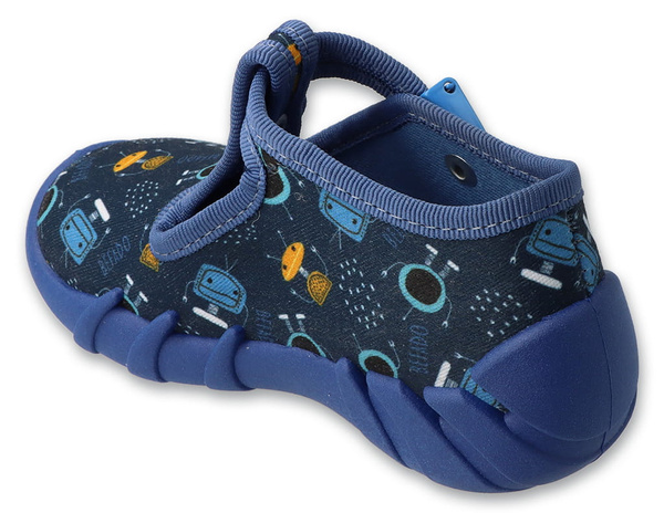 Kapcie dziecięce Befado 110P515 chłopięce domowe do przedszkola zapinki