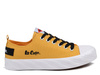 Trampki damskie żółte niskie na białej podeszwie Lee Cooper 1649L
