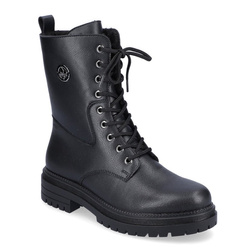 Botki damskie Rieker Y3115-00 skórzane zimowe ocieplane wysokie czarne