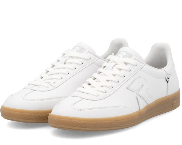 Buty damskie Rieker W2200-80 białe skórzane sneakersy półbuty sportowe