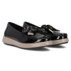 Półbuty mokasyny damskie Filippo DP6457/26 BK skórzane wsuwane czarne