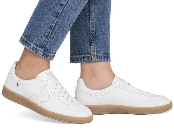 Buty damskie Rieker W2200-80 białe skórzane sneakersy półbuty sportowe