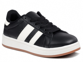Sneakersy damskie czarne News 8233 buty sportowe klasyczne sznurowane