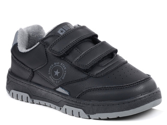 Buty dziecięce Big Star OO374096 chłopięce czarne skórzane na rzepy