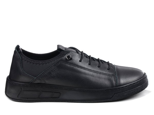 Półbuty damskie skórzane czarne Sokolski W26-151 wsuwane lekkie wygodne