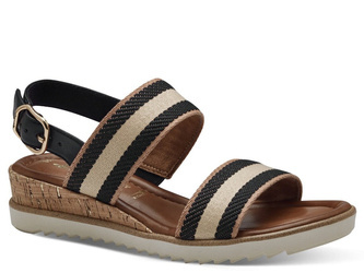 Sandały damskie na niskiej koturnie Tamaris 1-28132-42 lekkie na lato