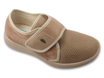 Półbuty damskie ortopedyczne Dr Orto 088D002 zdrowotne na rzep beżowe