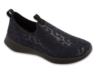 Półbuty damskie elastyczne na haluksy wsuwane granatowe Dr Orto 646D002