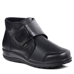 Botki damskie ocieplane skórzane czarne Kosela Medic 1726 na haluksy