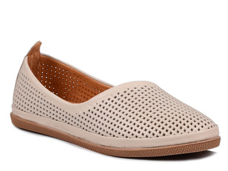 Baleriny baletki damskie skórzane ażurowe beżowe  T.Sokolski W25-478