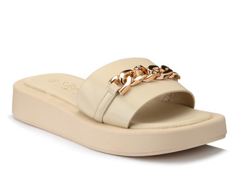 Klapki damskie z łańcuchem S.BARSKI 33192