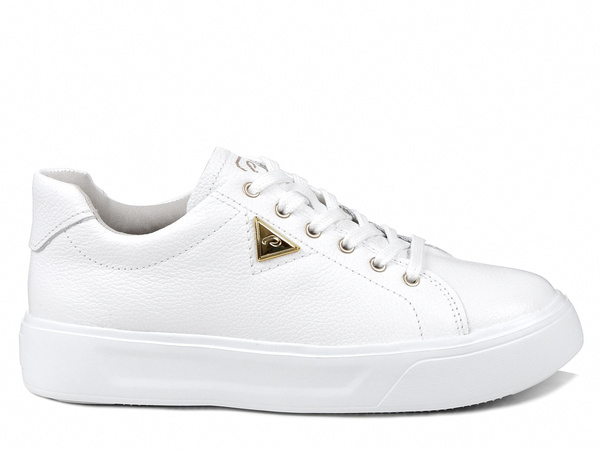 Sneakersy damskie białe na platformie Pegada 211209 skórzane sznurowane