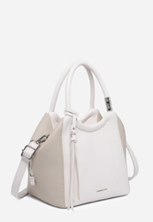 Torebka damska beż miejska do ręki i na ramię ekoskóra Luigisanto HS222