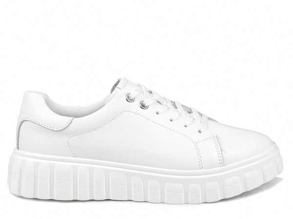 Buty damskie sneakersy na platformie skórzane białe T.Sokolski W24-284