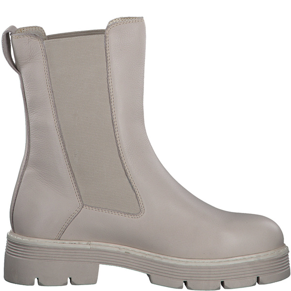 Botki sztyblety damskie ocieplane skórzane beżowe Marco Tozzi 25441