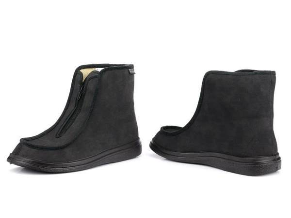 Buty męskie zimowe ocieplane wełną botki Dr Orto 996M013 za kostkę zamek